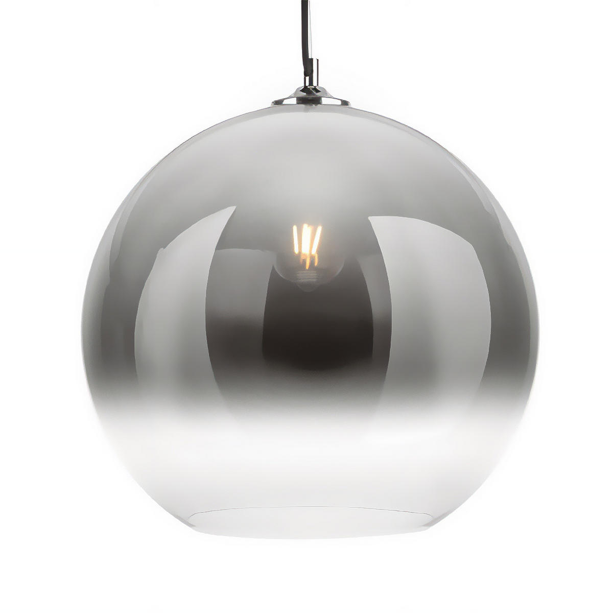 LAMPE Glas Bubble 150 cm - Silberfarben, Glas (40/40/36.5cm) - Leitmotiv