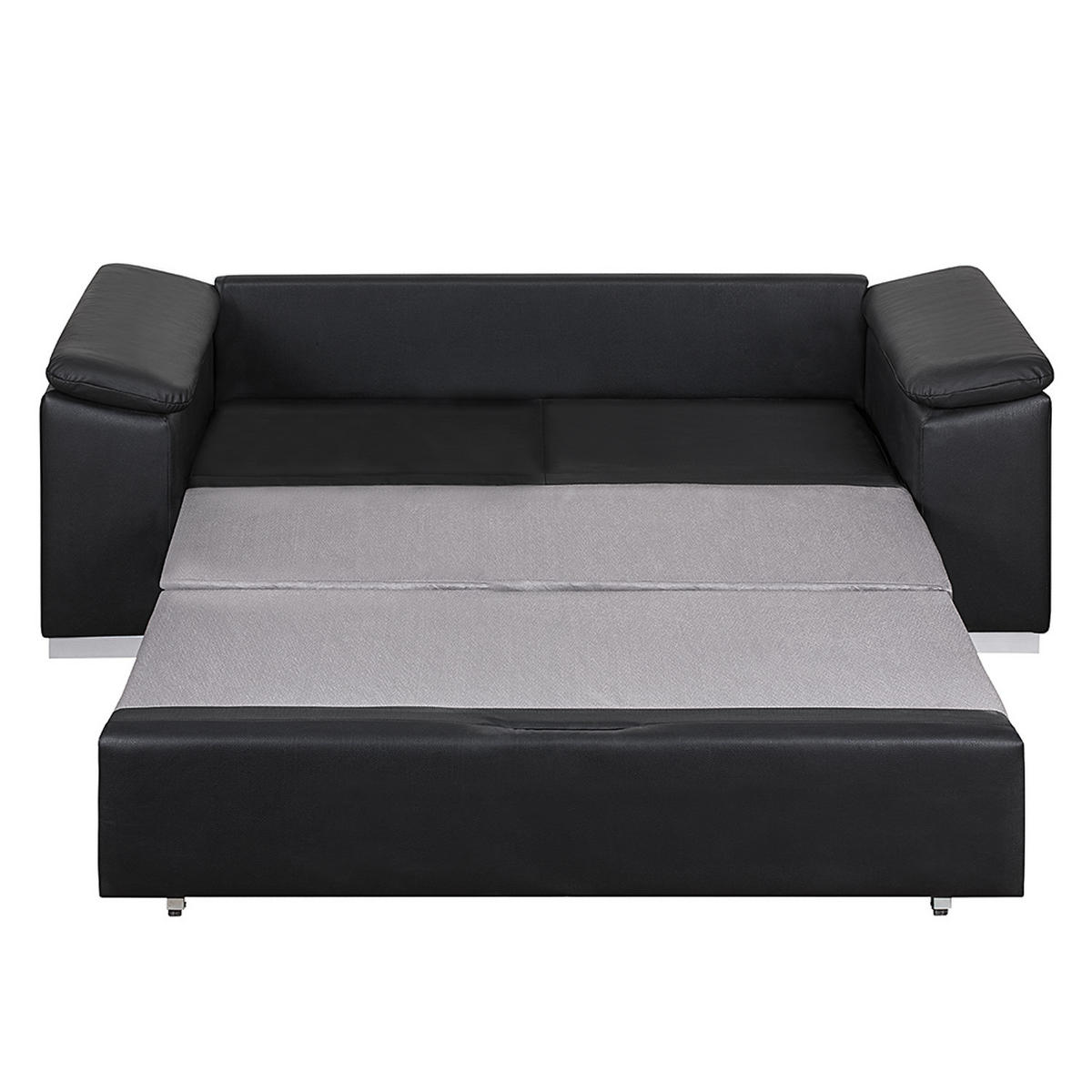 SCHLAFSOFA mit schräger Armlehne - Schwarz, Kunststoff (190/90/90cm) - home24