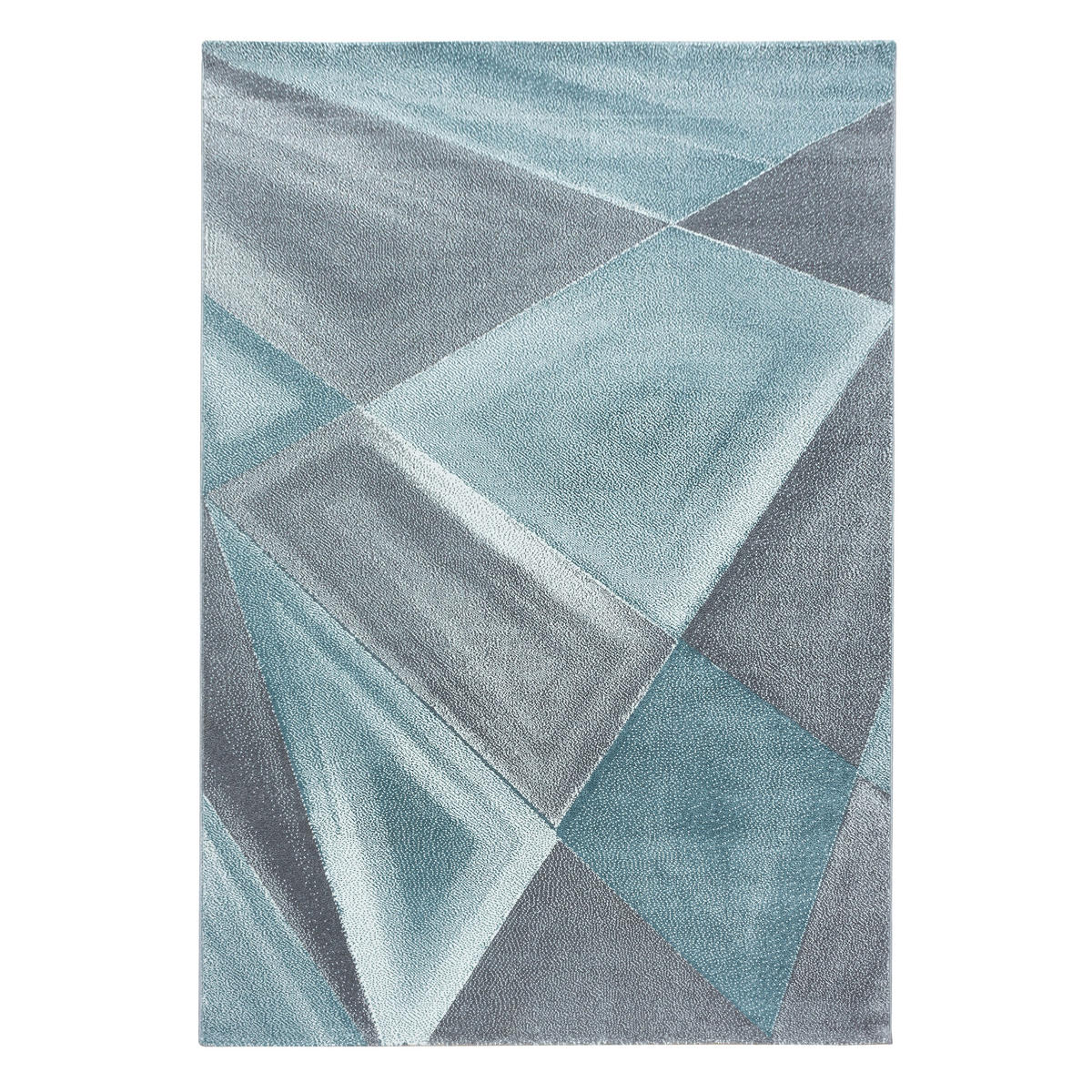 TEPPICH Kurzflor Geometrisch Polypropylen Wohnzimmer Blau Rechteckig 200x290 - Blau, Textil (200/290cm) - KADIMA DESIGN