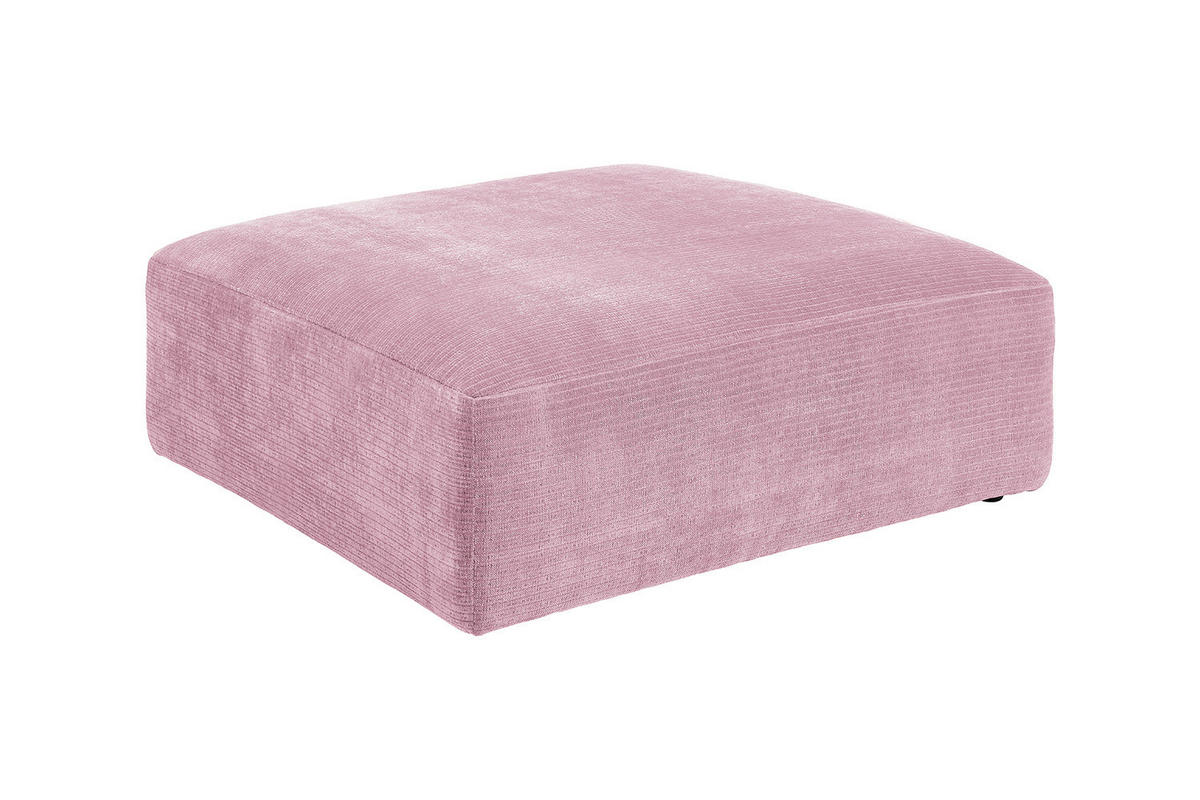 SOFA SITZELEMENT SEPHI Pink Cord - Pink/Schwarz, Kunststoff/Textil (107/39/107cm) - KAWOLA