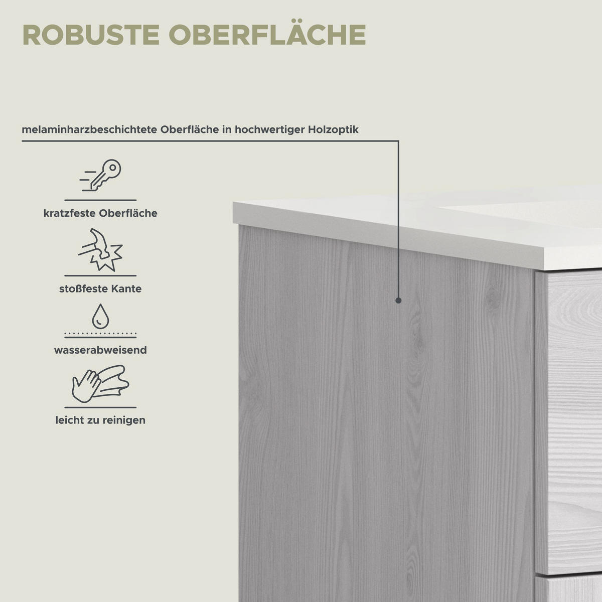 BADEZIMMER inkl. Beleuchtung Siena 5-tlg. (B/H/T: ca. 115/187/45 cm) in Sibiu Lärche /Sibiu Lärche - Lärchefarben, Holzwerkstoff (115/187/45cm)