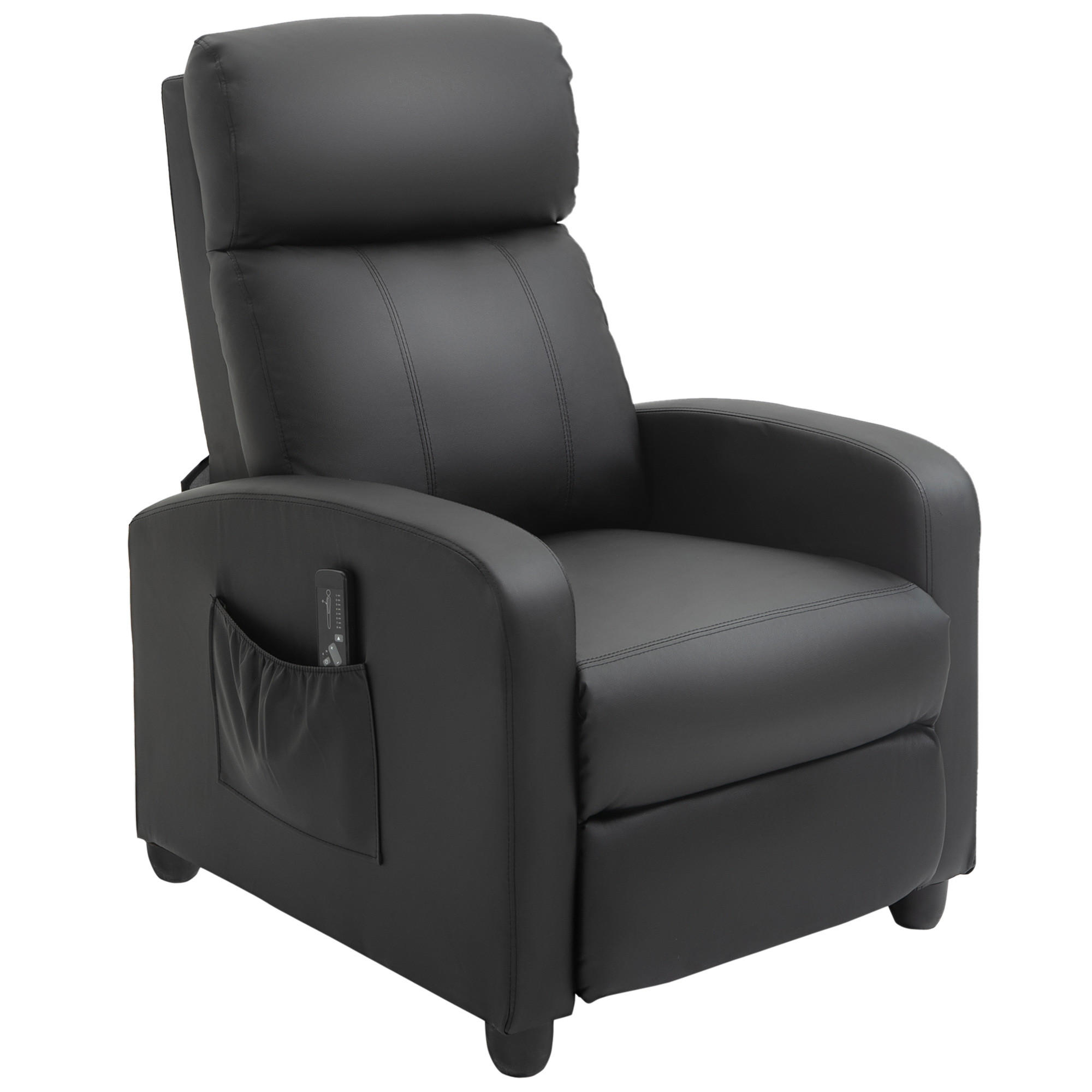 MASSAGESESSEL, PU, Schaumstoff, Schwarz - Schwarz, Kunststoff (88/98/68cm) - HOMCOM