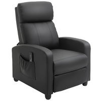 MASSAGESESSEL, PU, Schaumstoff, Schwarz - Schwarz, Kunststoff (88/98/68cm) - HOMCOM