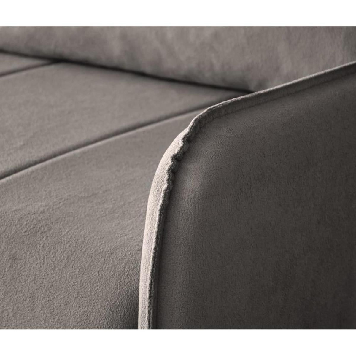 ECKSCHLAFSOFA Capri beige - Beige/Schwarz, Kunststoff/Textil (223/156cm) - Beautysofa