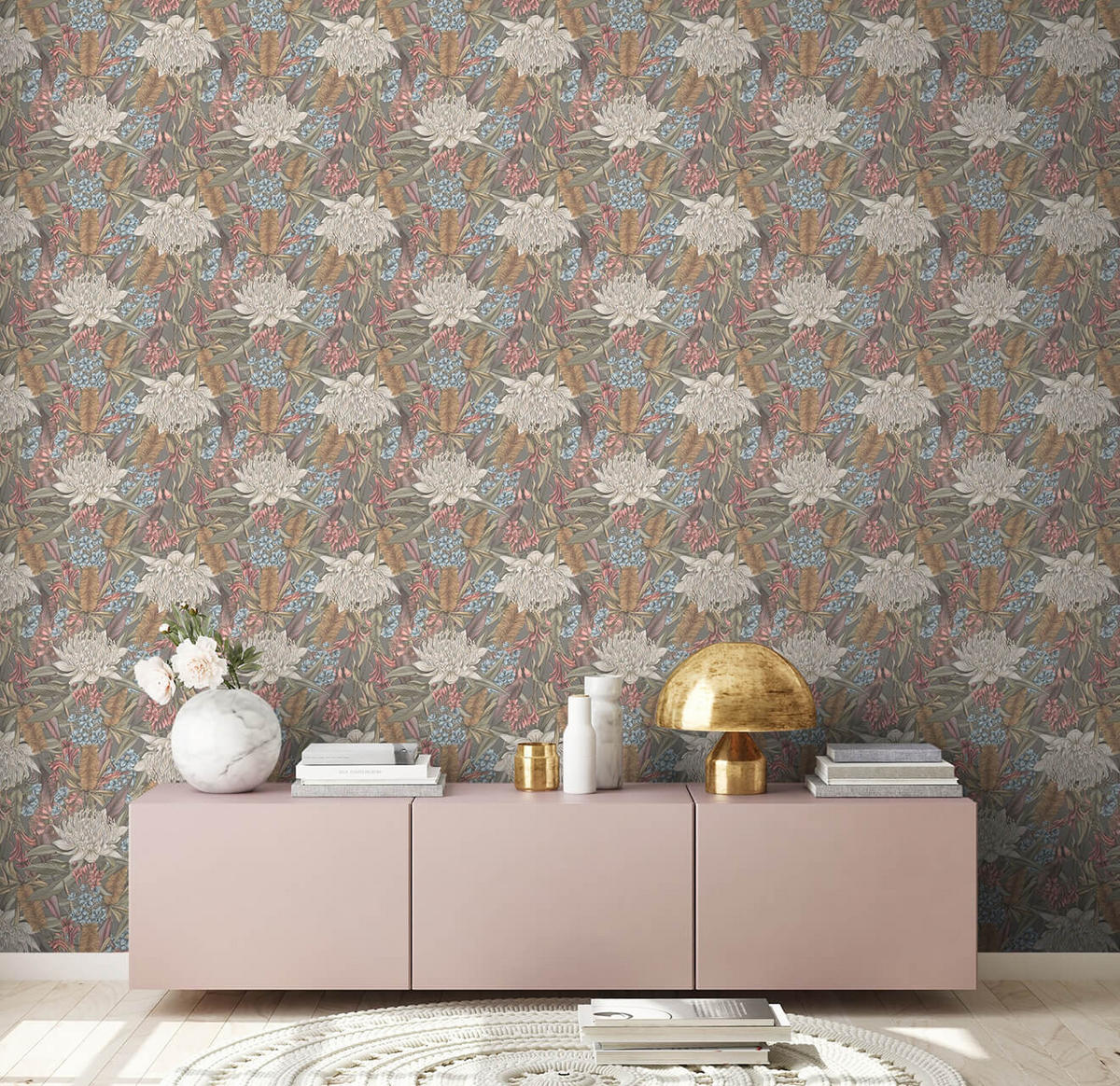 VLIESTAPETE Bunt 53/1005 cm - Grau, Textil (53/1cm) - KUNSTLOFT