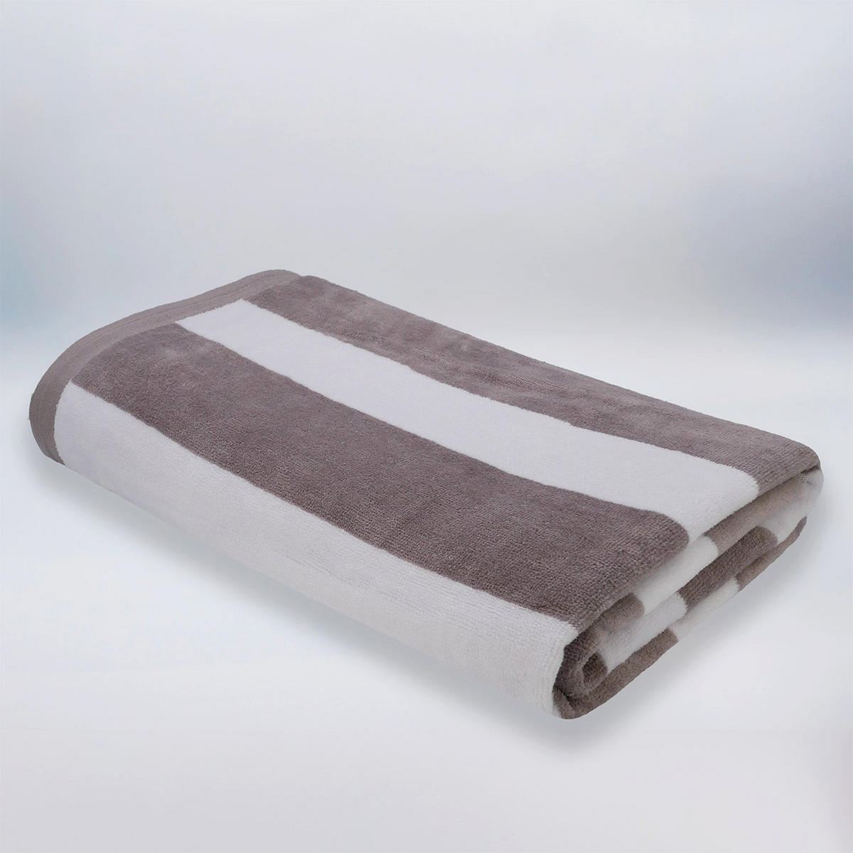 STRANDTUCH Frottee Samt Jacquard Beige 100x175 470g/m² - Bahia Taupe - Beige, Textil (100/175cm) - LE COMPTOIR DE LA PLAGE