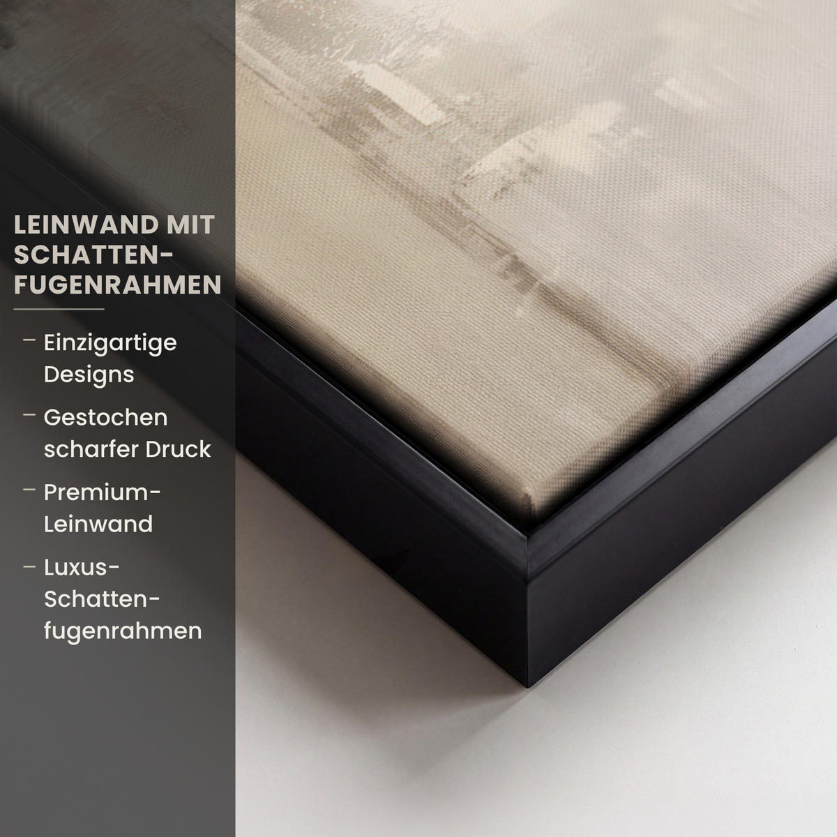 LEINWAND Bilder mit Rahmen - Moderne Kunst - Abstrakt - Beige - 30x40 - Beige, Textil (30/40cm) - MuchoWow