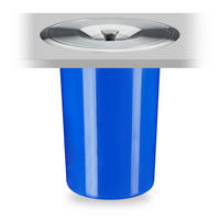MÜLLEIMER Arbeitsplatte - Blau, Kunststoff/Metall (26.5/30/26.5cm) - Relaxdays