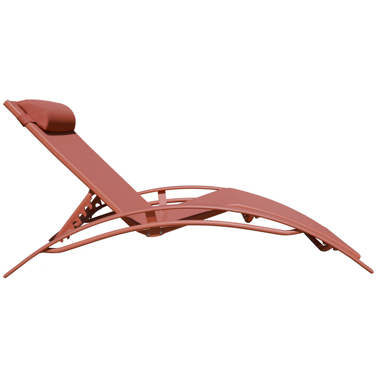 SONNENLIEGEN Galapagos Terracotta und Terracotta 2er-Set - Orange, Metall (63/82/173.5cm) - Happy Garden