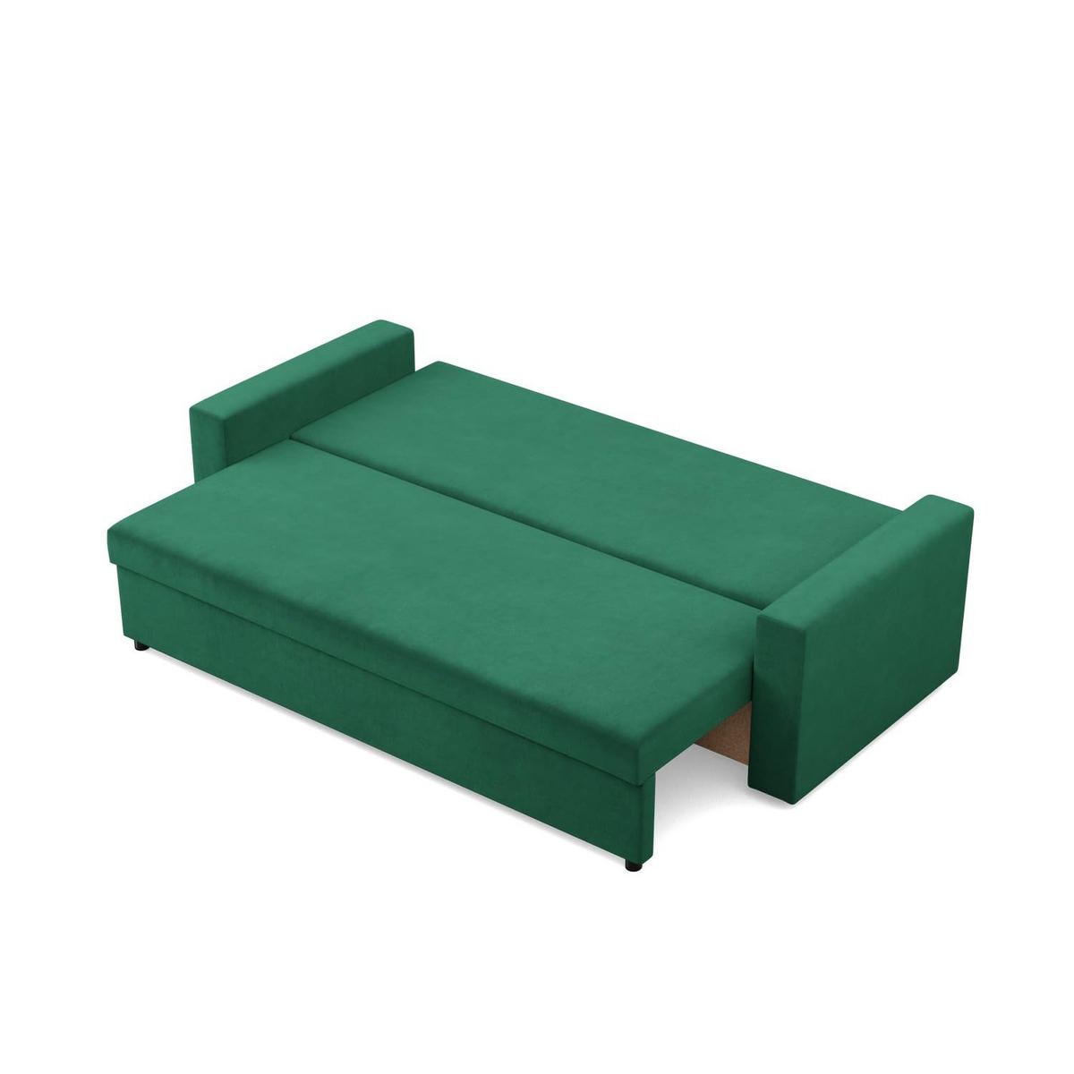 SOFA 3-SITZER MIT SCHLAFFUNKTION NEO, Dunkelgrün - Dunkelgrün, Textil (220/85/92cm) - Mebligo