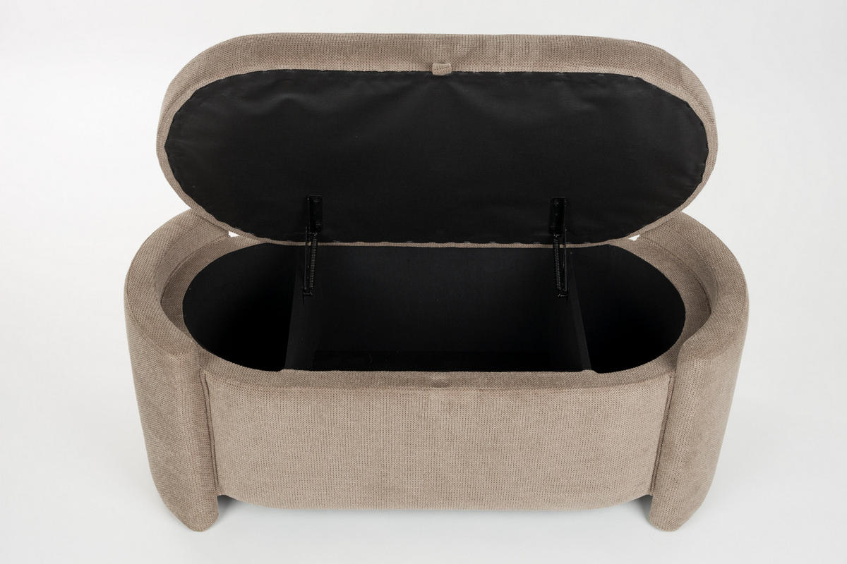 SITZBANK Miro - Grau - 44/108/47 cm - Grau, Textil (108/47/44cm)