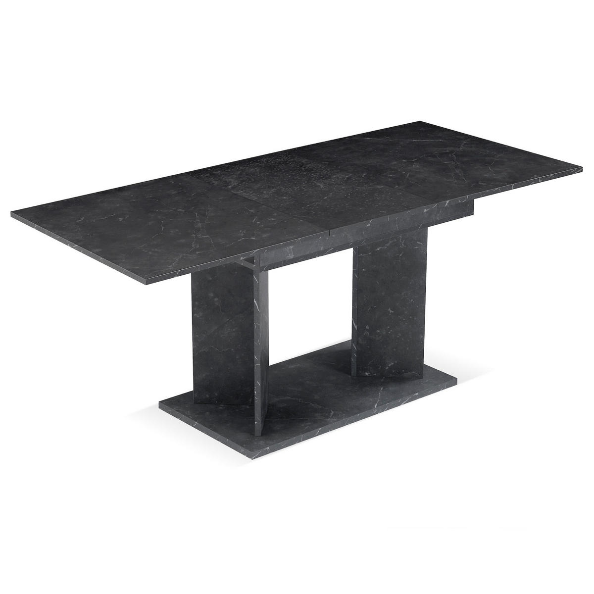 ESSTISCH VIVIAN 120-160/80/76 cm - Anthrazit, Holzwerkstoff (80/120/76cm) - B&D Home