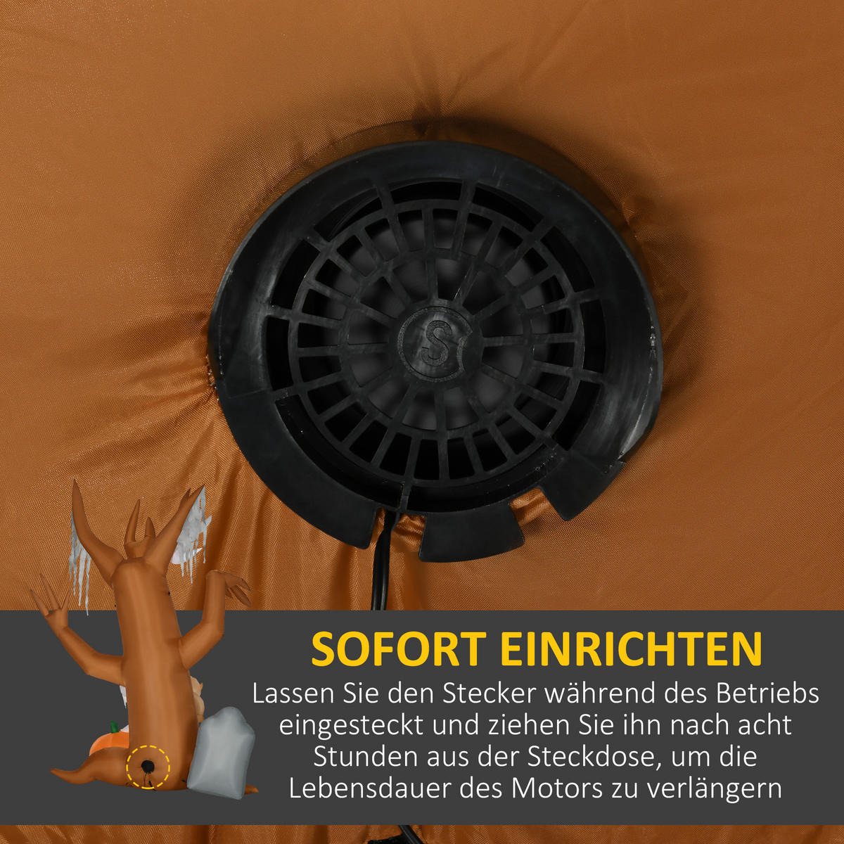 240 cm Aufblasbarer Geisterbaum, Halloween-Dekoration mit LED Beleuchtung - Multicolor, Kunststoff (90/240/200cm) - HOMCOM