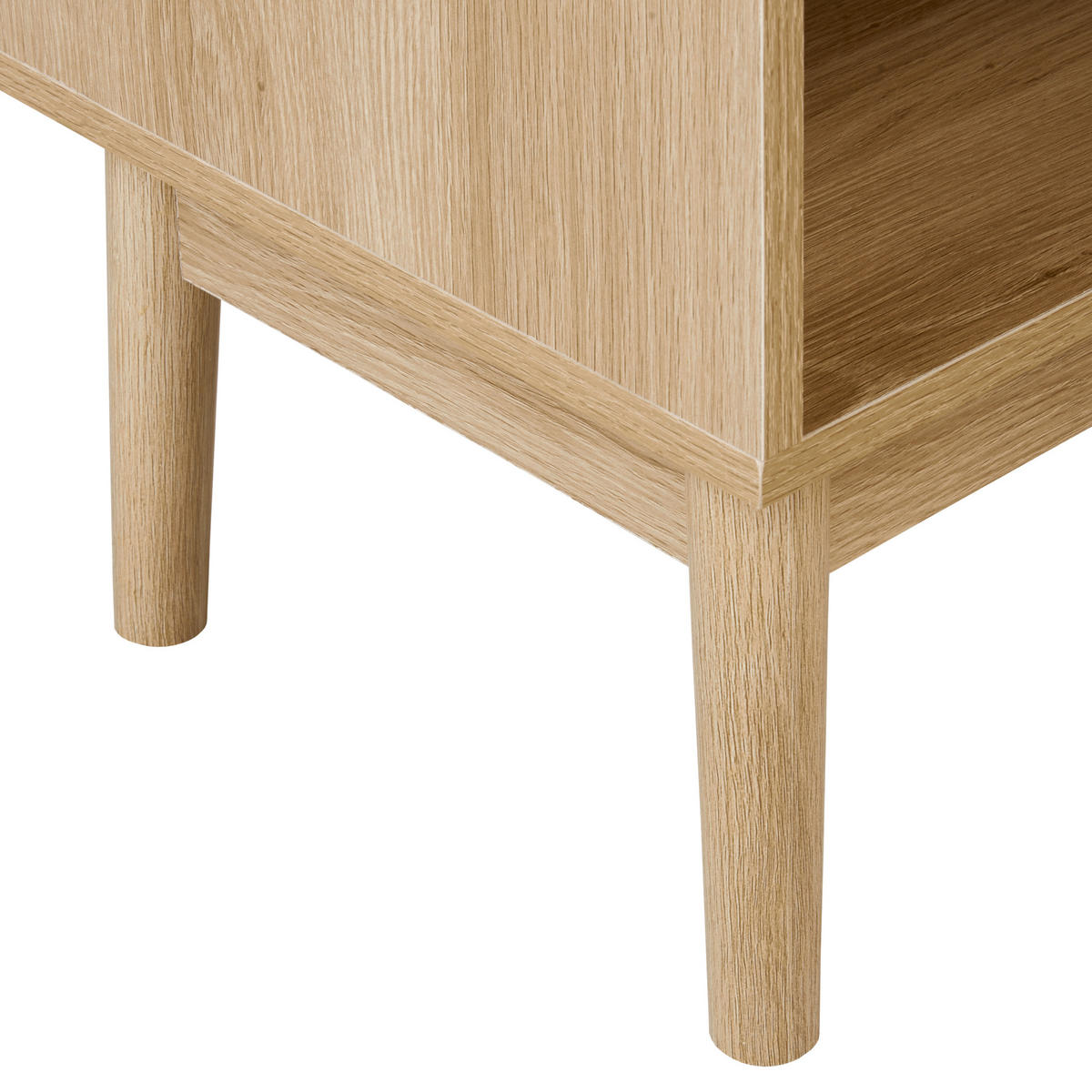 NACHTTISCH mit 1 Schublade Hellbraun Lynwood - Braun, Holzwerkstoff (35/40/55cm) - Beliani