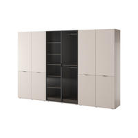 DREHTÜRENSCHRANK ATELIO 303/200/51 cm Modern Kleiderschrank 6-türig Kaschmir - Kaschmir, Holzwerkstoff (303/200/51cm) - MASSENO