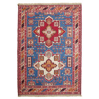 KELIM-TEPPICH handgewebt Sumak Shahsavan Blau 154/108 cm Schurwolle - Blau, Textil (108/154cm) - Looma