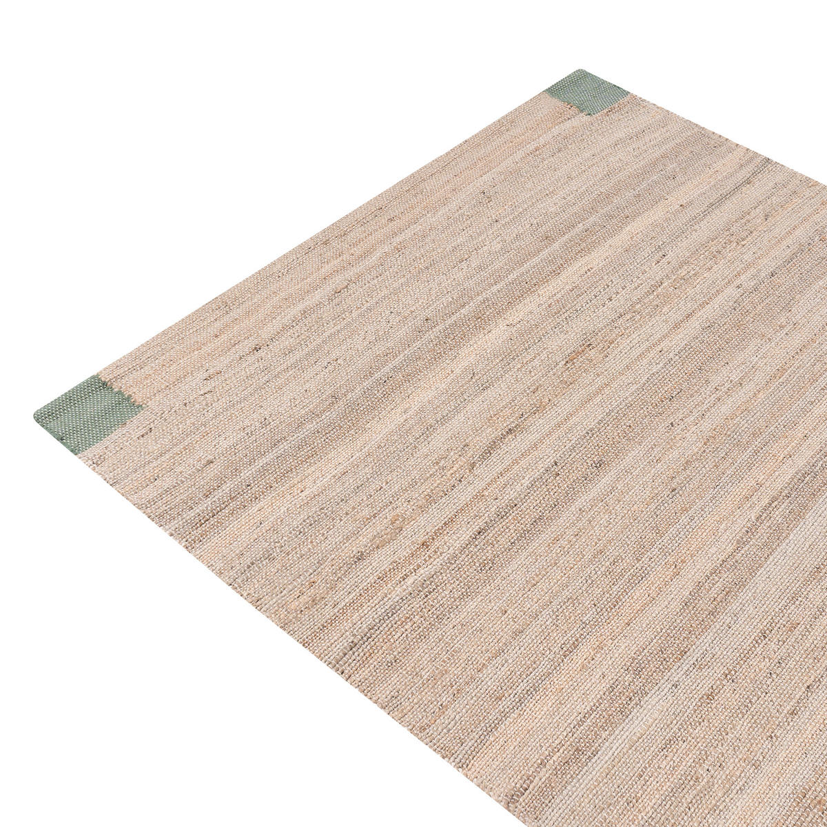KOBEREC Béžový/Zelený 160/230 cm Juta Amravati - béžová, textil (160/230cm) - Beliani