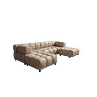 ECKSOFA U-Form Bolla, stoff Bluvel, Latte - Beige, Holz (288/192cm) - Kaiser Möbel