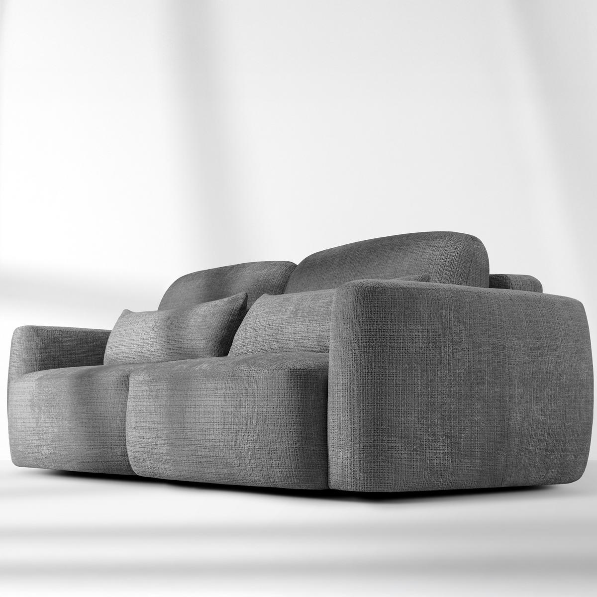 SOFA 3 ELOSA - Dunkelgrau, Holz/Textil (245/85/115cm) - KONSIMO®