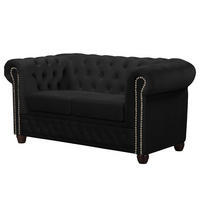 2-SITZER SOFA - Buchefarben/Schwarz, Buchenholz/Textil (148/72/86cm) - home24