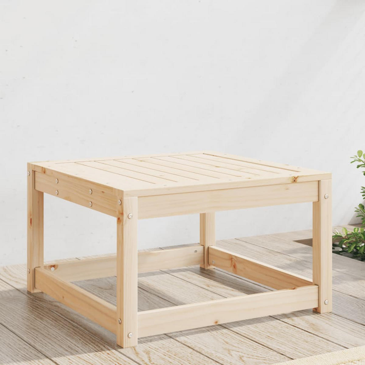 GARTENHOCKER Massivholz Kiefer - Braun, Holz (63.5/38/63.5cm) - vidaXL