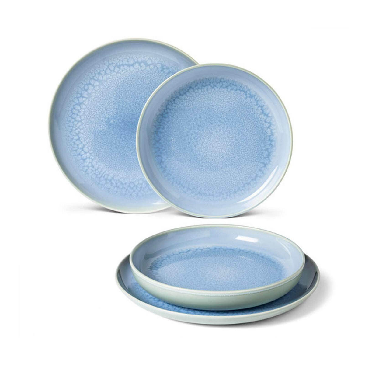 TAFEL-SET Crafted Blueberry türkis 4er Set - Türkis, Keramik (1/1/1cm) - like.Villeroy & Boch