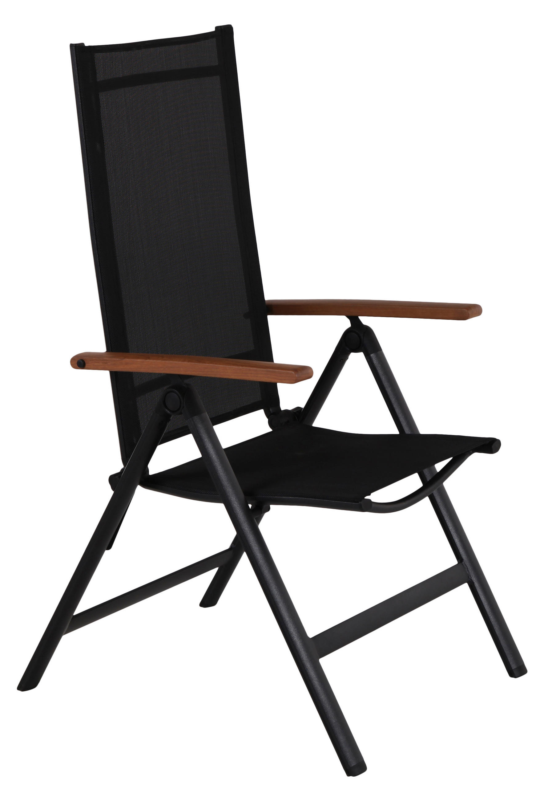 GARTENSTUHL 2er Set Schwarz - Schwarz, Holzwerkstoff (57/110/68cm) - ebuy24