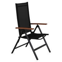 GARTENSTUHL 2er Set Schwarz - Schwarz, Holzwerkstoff (57/110/68cm) - ebuy24