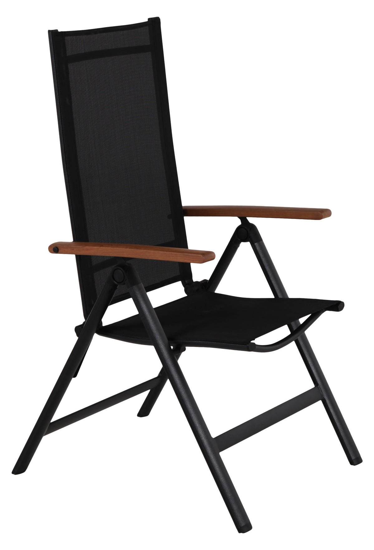GARTENSTUHL Schwarz 2er Set - Schwarz, Holzwerkstoff (57/110/68cm) - ebuy24