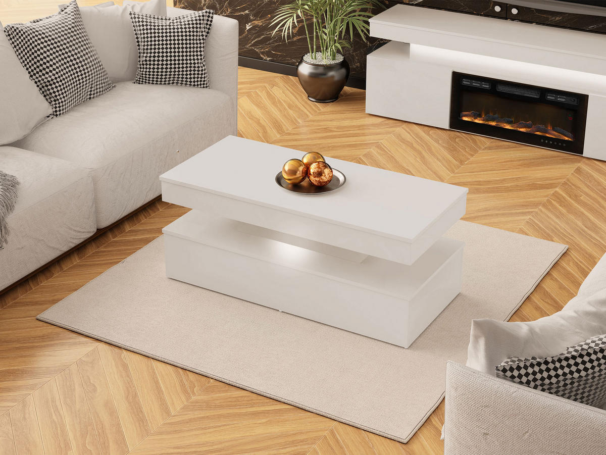 COUCHTISCH 120 Glossa Bis 01 - Sandfarben, Holzwerkstoff/Kunststoff (55/120/50cm) - MIRJAN24