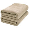 SAUNATUCH, 2er-Set, 70x200 cm, 100% Baumwolle, Braun - Cappuccino, Textil (70/200cm) - Zollner