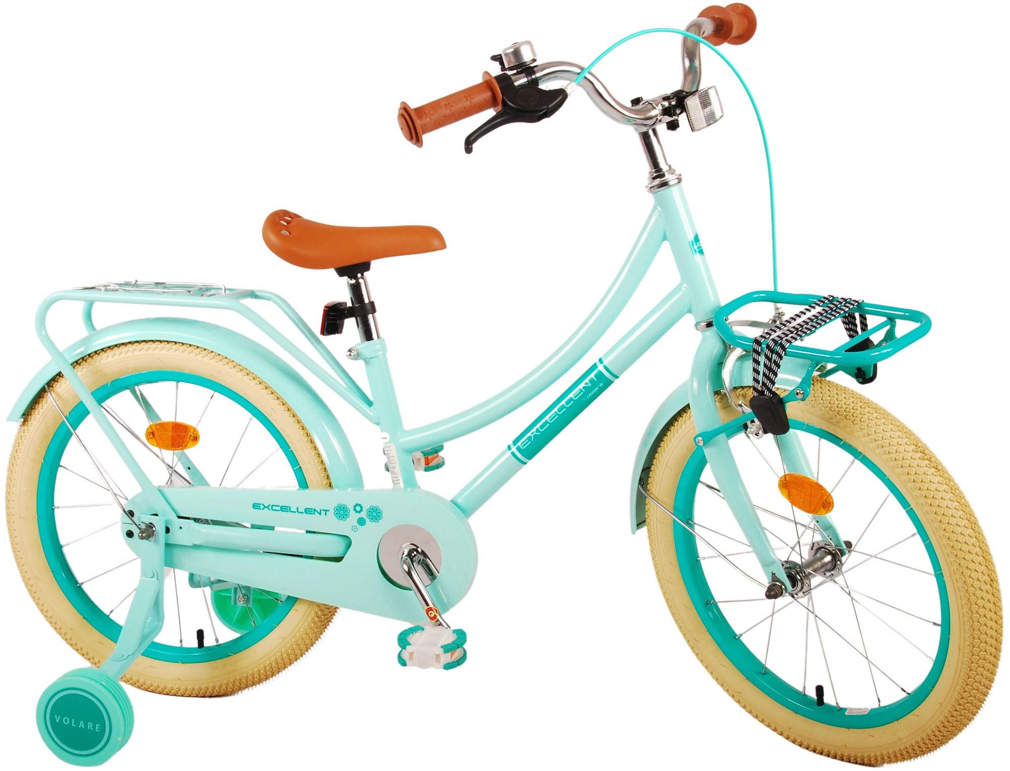 KINDERFAHRRAD Excellent - Mädchen - 18 Zoll - Rücktritt + Handbremse - Grün - Grün, Metall (71cm) - TPFSports