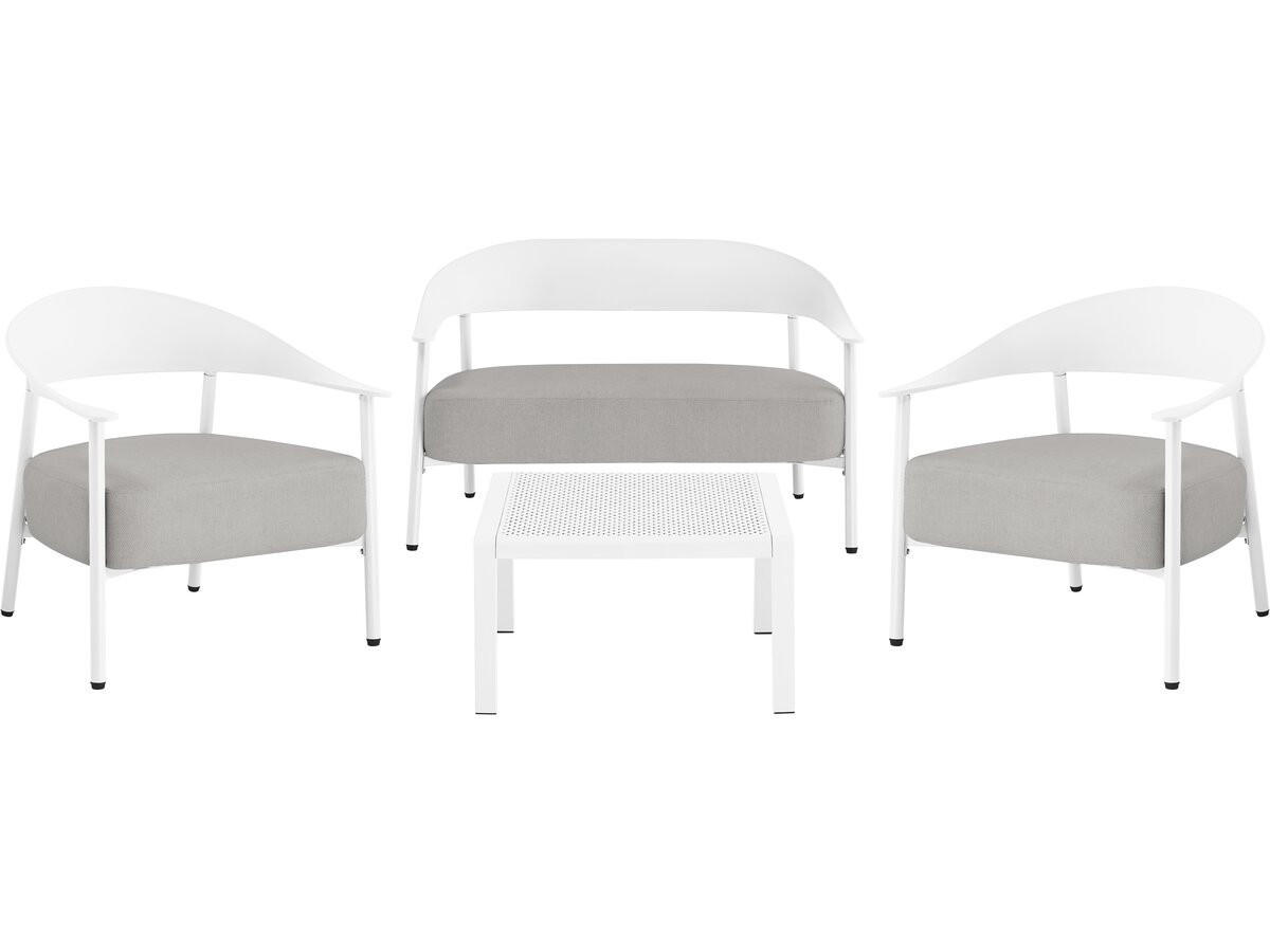 GARTENSITZGRUPPE céora weiss - Weiß, Metall - Habitat Garten