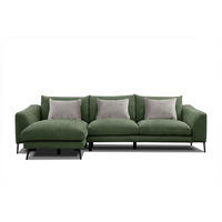 ECKSOFA WINTER 4-Sitzer, dunkelgrün - Dunkelgrün/Schwarz, Holzwerkstoff/Textil (158/269cm) - Courtois Laville