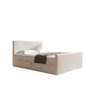 BOXBETT Adrien In überlänge - Creme, Holzwerkstoff/Textil (200/220cm) - Fun Möbel