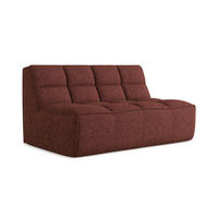 2-SITZER-SOFA Strukturstoff Stoff Rot - Bordeaux/Rot, Kunststoff/Textil (160/75/93cm) - Makamii