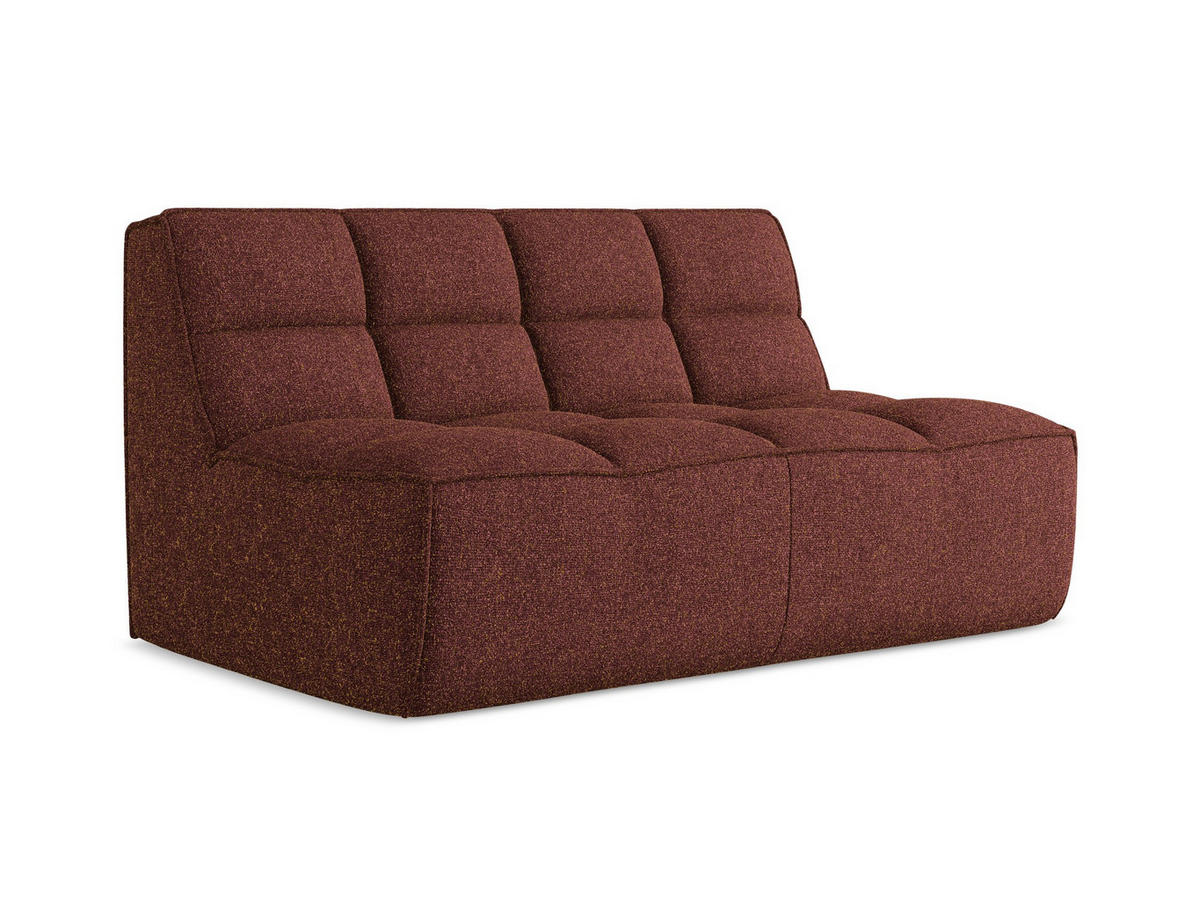 2-SITZER-SOFA Strukturstoff Stoff Rot - Bordeaux/Rot, Kunststoff/Textil (160/75/93cm) - Makamii