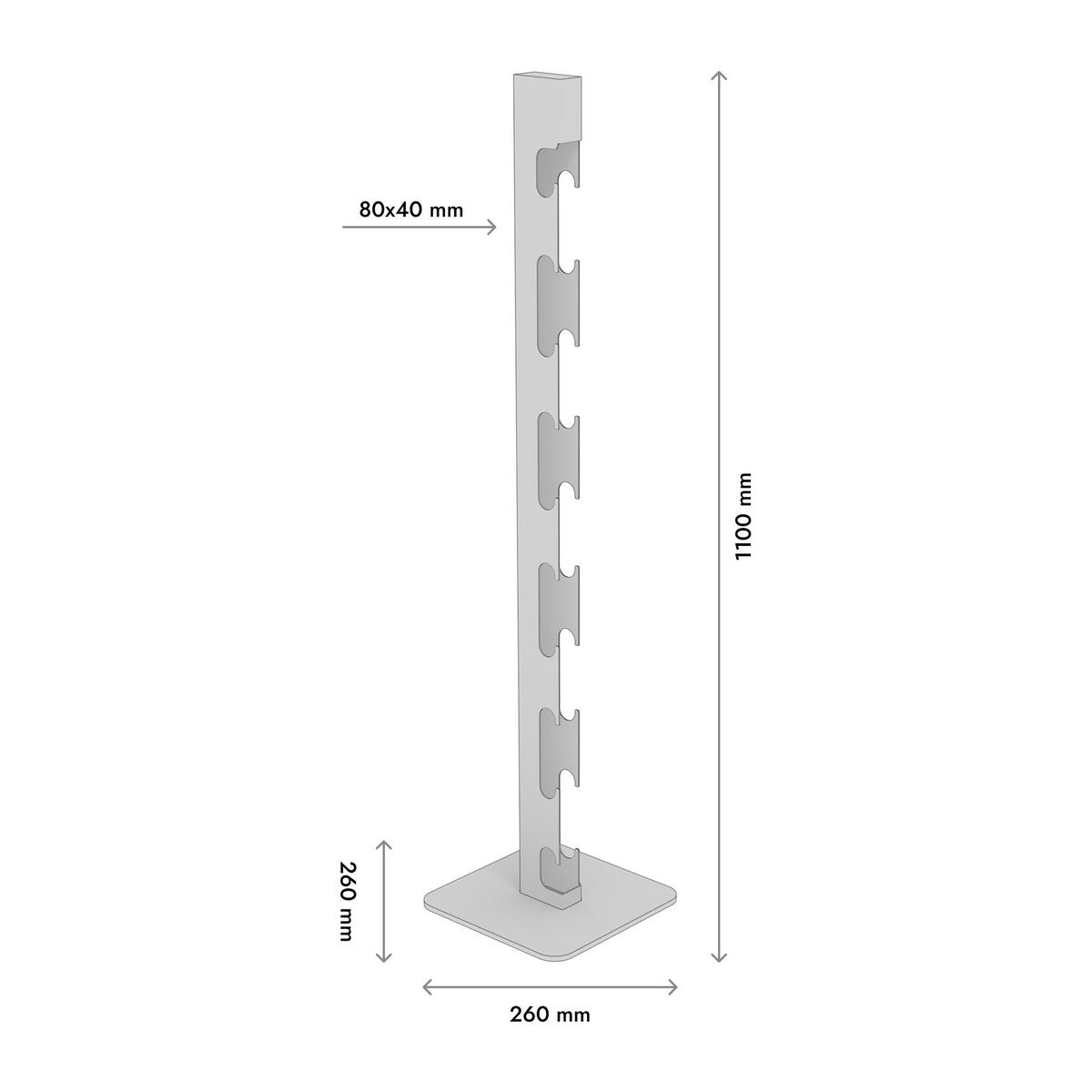 WEINREGAL Douro Metall,Schwarz, Für 12 Weinflaschen 110/26/26cm - Schwarz, Metall (26/110/26cm) - Metalo Pro