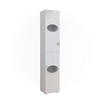 WÄSCHESCHRANK Irma Weiß 37.2 x 192 cm - Weiß, Holzwerkstoff (37.2/192/32cm) - Vicco