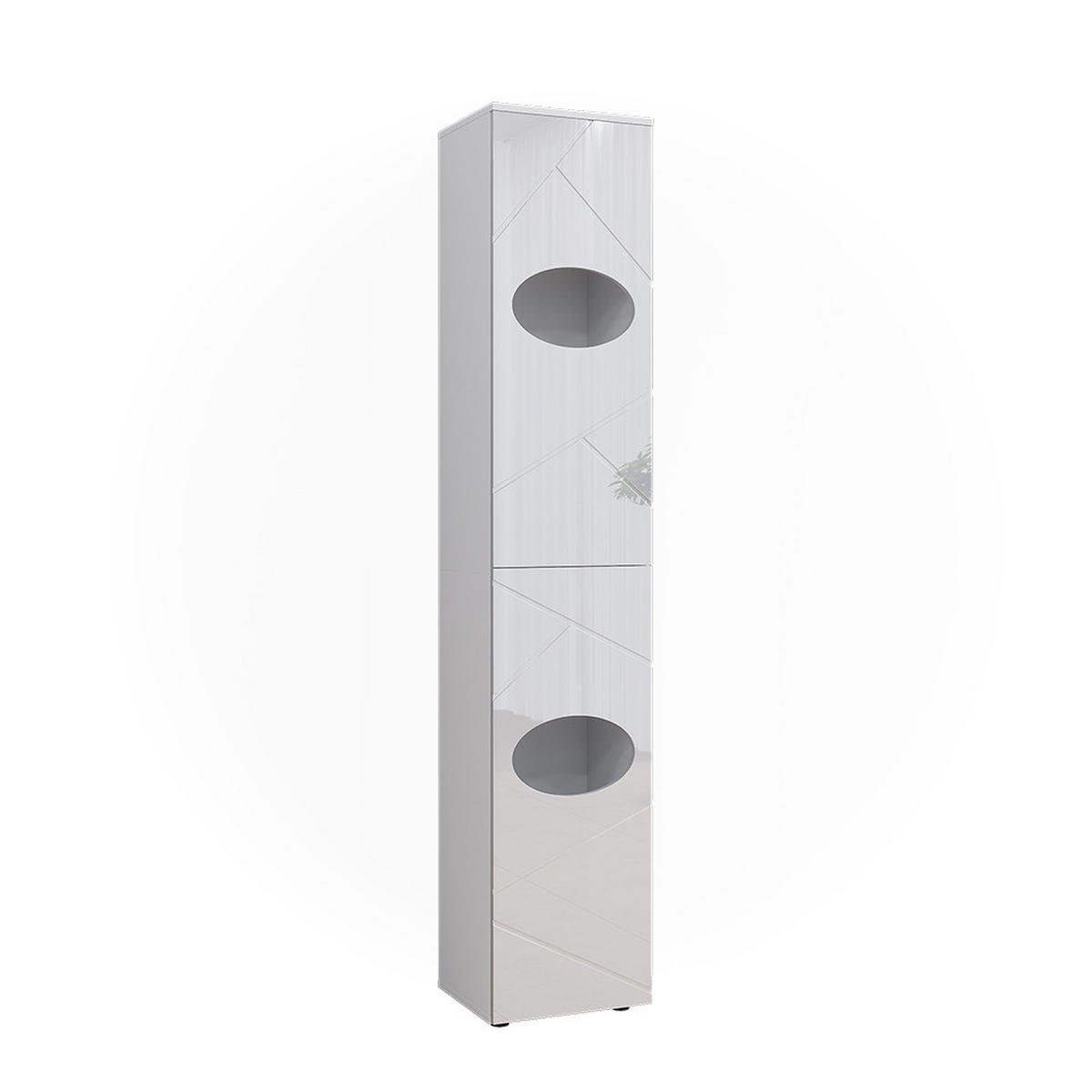 WÄSCHESCHRANK Irma Weiß 37.2 x 192 cm - Weiß, Holzwerkstoff (37.2/192/32cm) - Vicco
