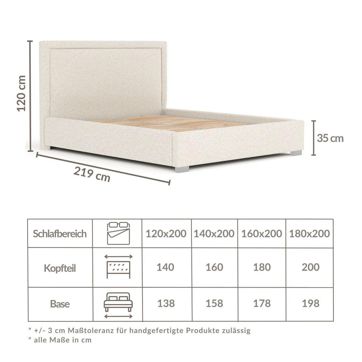POLSTERBETT Ordina Grau 160/200 cm im Plüsch-Stoff - Silberfarben/Naturfarben, Holz/Holzwerkstoff (160/200cm) - Maison de Reve