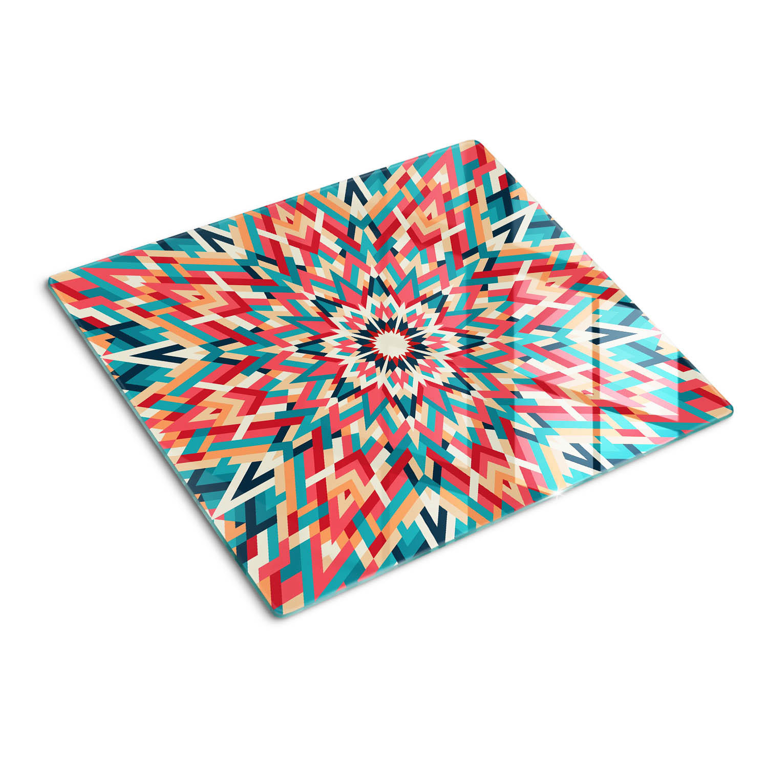 GLASPLATTE 60x52 cm Kaleidoskop - Multicolor, Glas (60/0.4/52cm) - TULUP