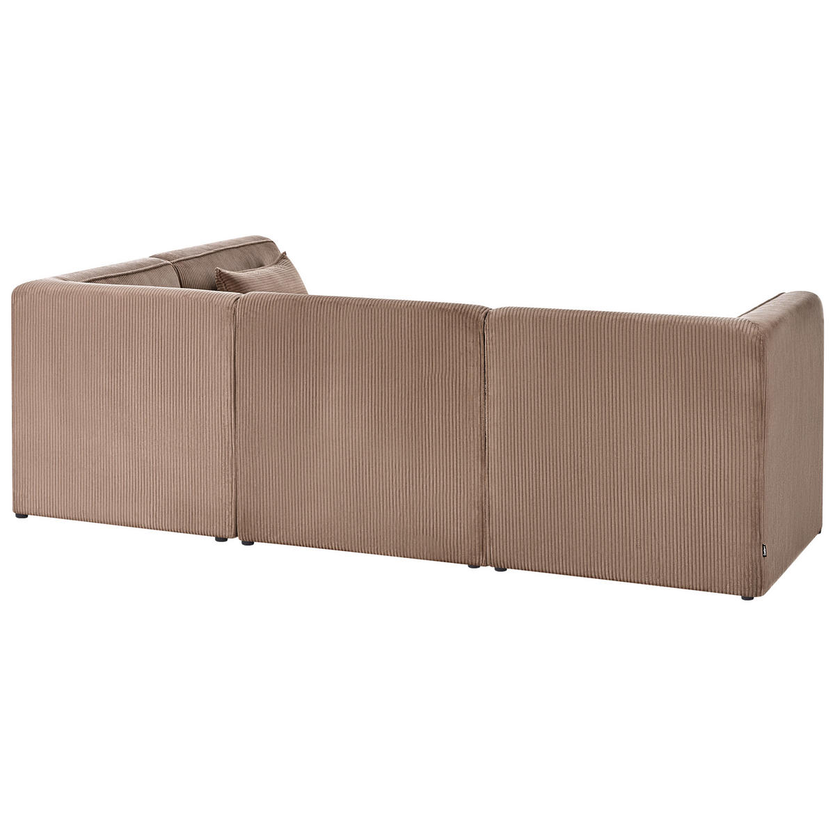 COLȚAR modul cu 4 locuri pe partea dreaptă bej nisipiu reps reiat cu otomană Lemvig - bej/nisipiu, material textil (250/166cm) - Beliani