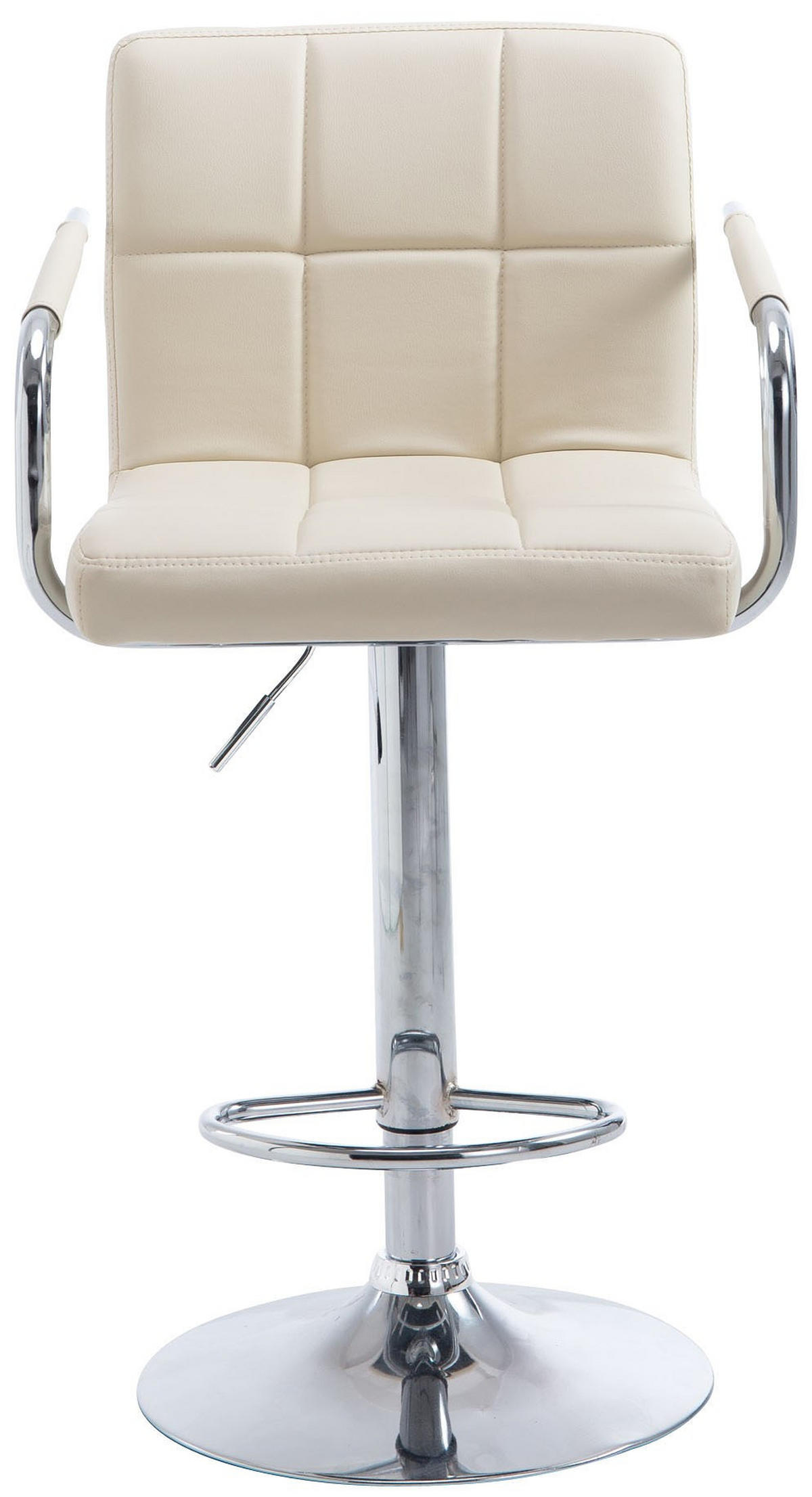 BARHOCKER Lucy V2 91-112 cm Creme - Creme, Leder (54/91/46cm) - furnicato
