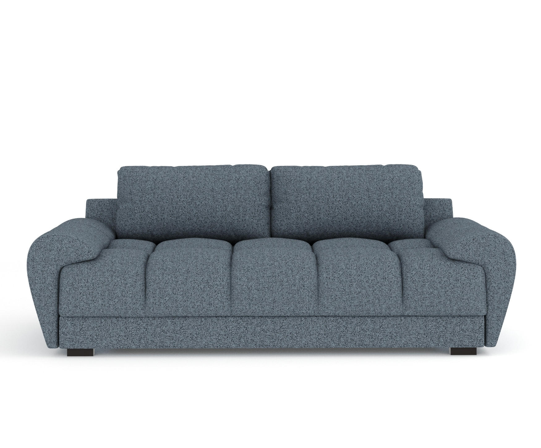 3-SITZER SOFA Peebles Denimblau Webstoff - Schwarz/Dunkelblau, Holz/Holzwerkstoff (244/90/101cm) - Maison de Reve