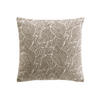 DEKOKISSEN Jacquardmuster Blätter 40/40 cm - Braun, Textil (40/40cm) - Douceur d´intérieur
