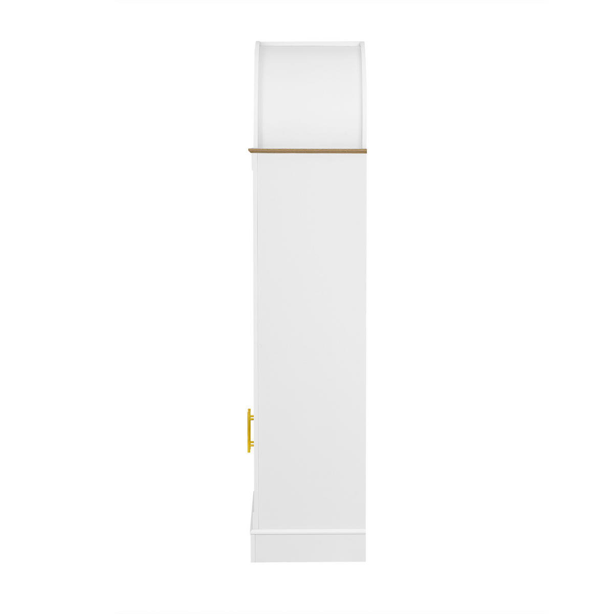 HIGHBOARD DE-38328 76/40/180 cm mit LED-Beleuchtung Weiß - Weiß, Holzwerkstoff (76.2/180/40cm) - ComfortXL