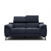 SOFA FIERO 2-Sitzer, dunkelblau - Schwarz/Dunkelblau, Holzwerkstoff/Textil (170/82/103cm) - Courtois Laville