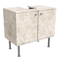 WASCHBECKENUNTERSCHRANK Antiker Damast 60/55/35 cm - Beige, Holzwerkstoff (60/55/35cm) - Bilderwelten