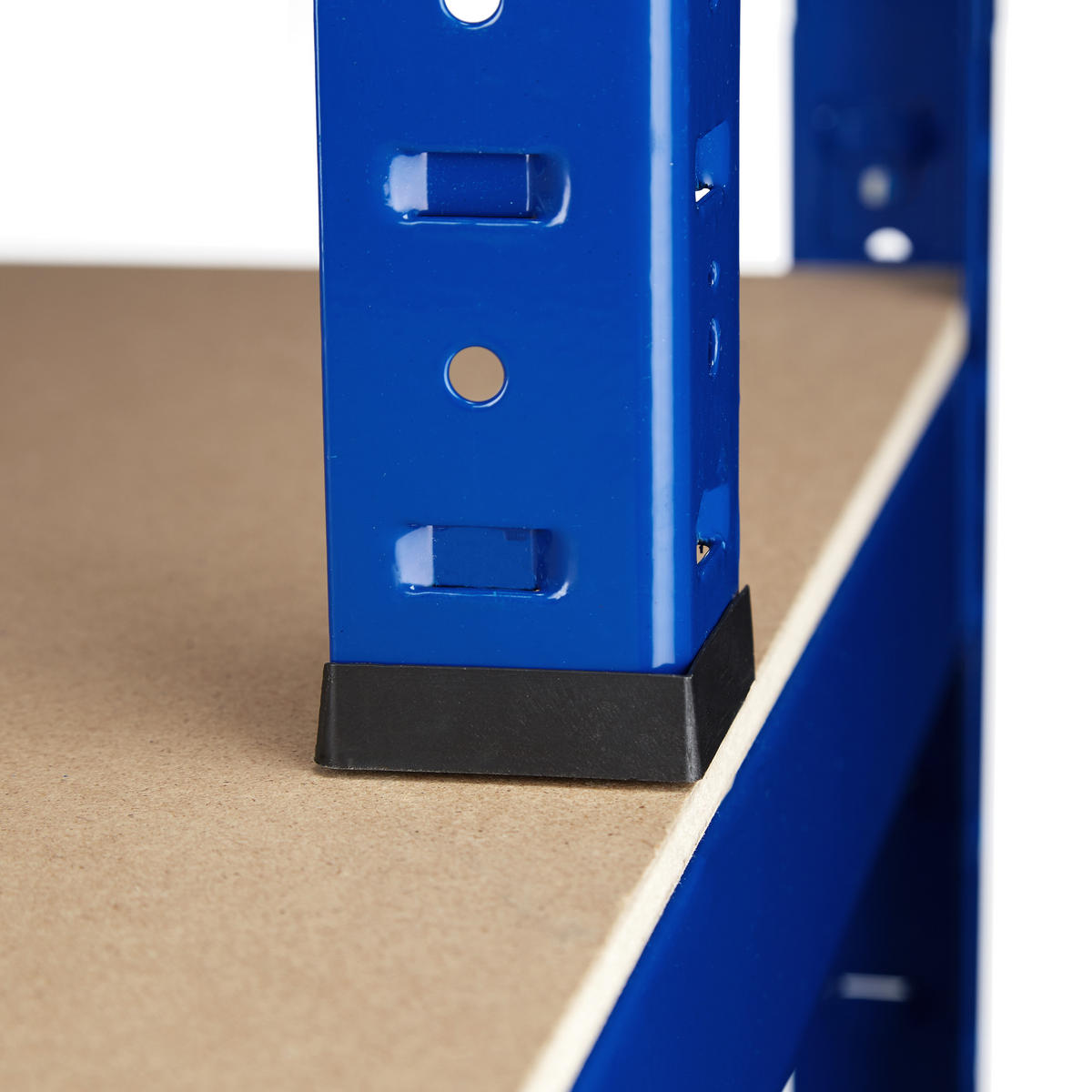 SCHWERLASTREGAL - Blau, Holzwerkstoff/Kunststoff (100/180/60cm) - Relaxdays